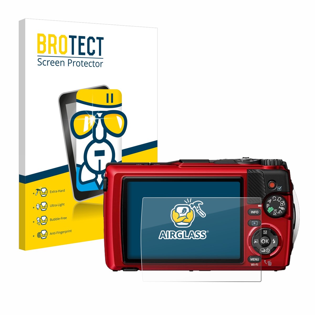 Screenprotector voor Olympus OM System Tough TG-7 Beschermglas transparant