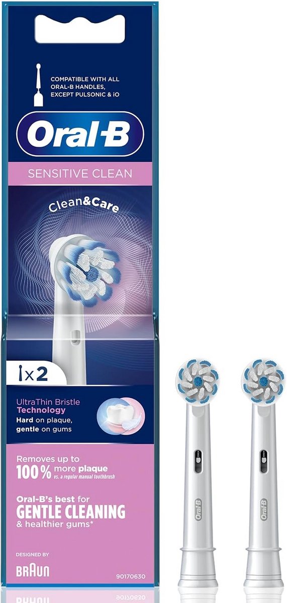 Sensitive Clean Opzetborstels Elektrische Tandenborstel - 2 Stuks, Zachte Reiniging