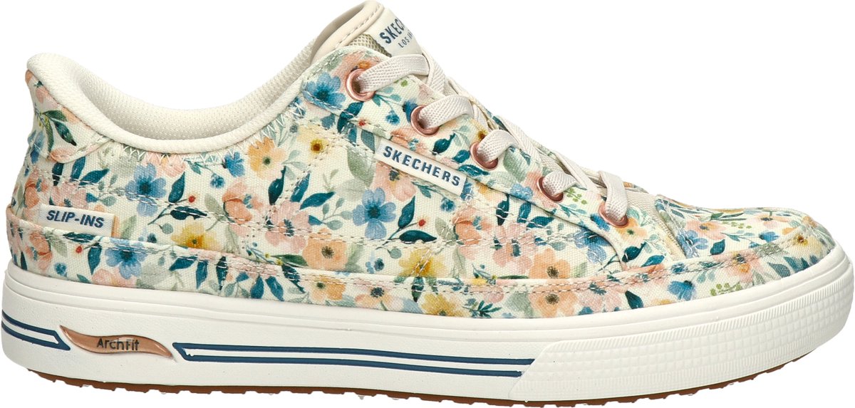 Skechers Hands Free Slip-Ins Arch Fit Arcade dames sneaker - Beige multi - Maat 41