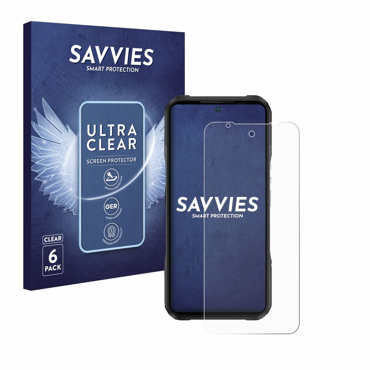 Savvies - Screenprotector voor Doogee V20 Pro - Folie Beschermfolie transparant 6 Stuks