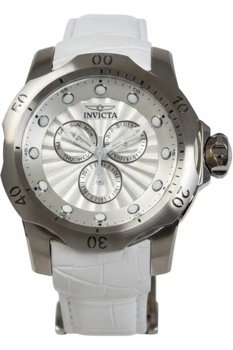 Invicta Venom 49173 Heren Horloge - Waterdicht - Analoog - Quartz Uurwerk - Roestvrij Staal met zilveren Wijzerplaat - 54mm