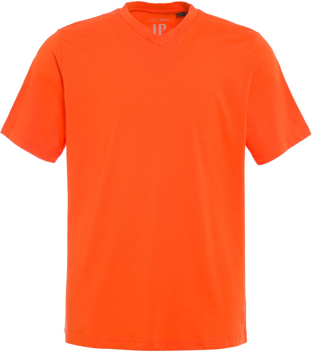 JP 1880 - Heren - T-shirt basic V-hals - Fel oranje - Maat XL