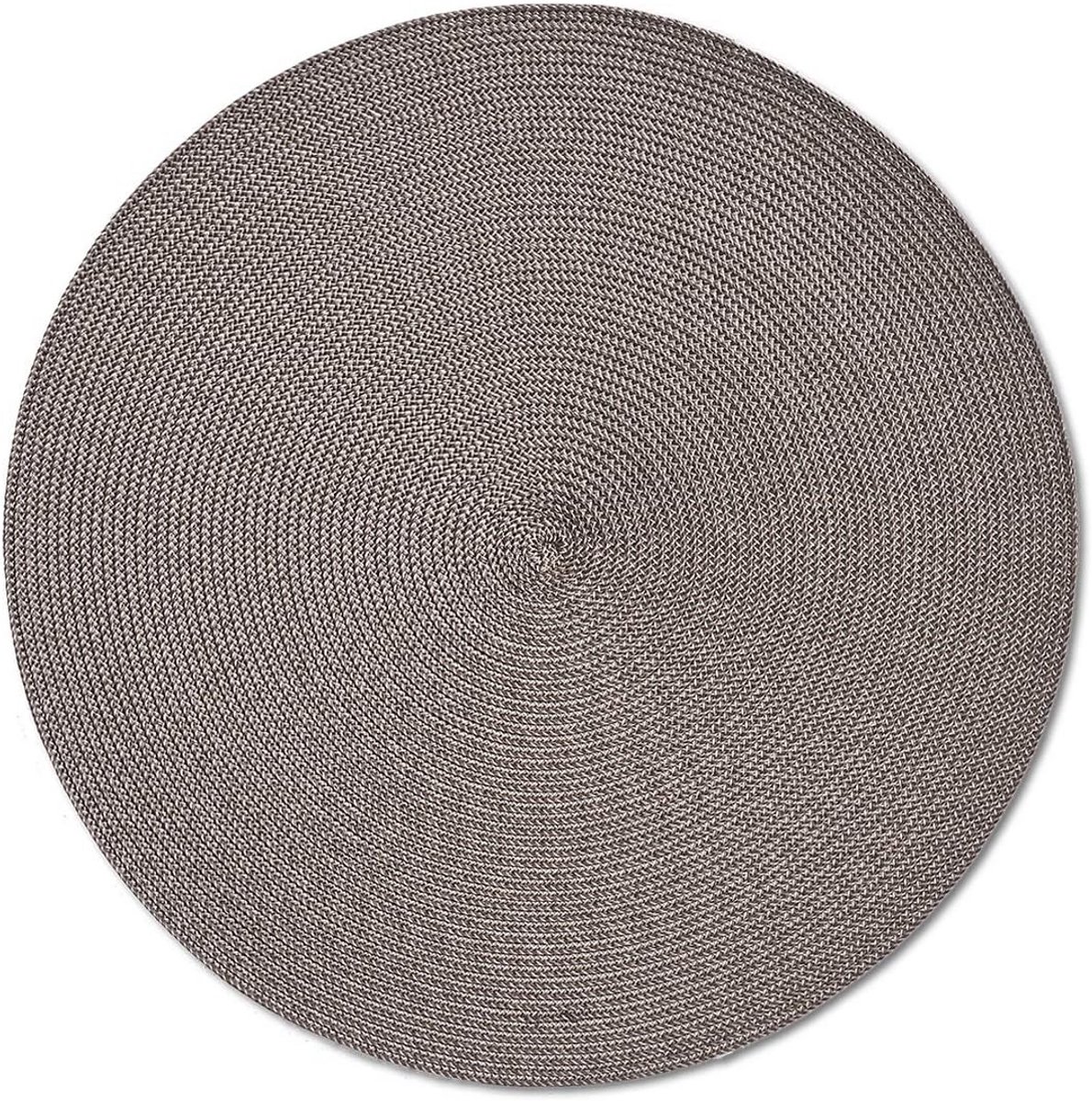 Ronde Placemat Twist Ø 38 cm Mokka - Hittebestendig Tafelkleed