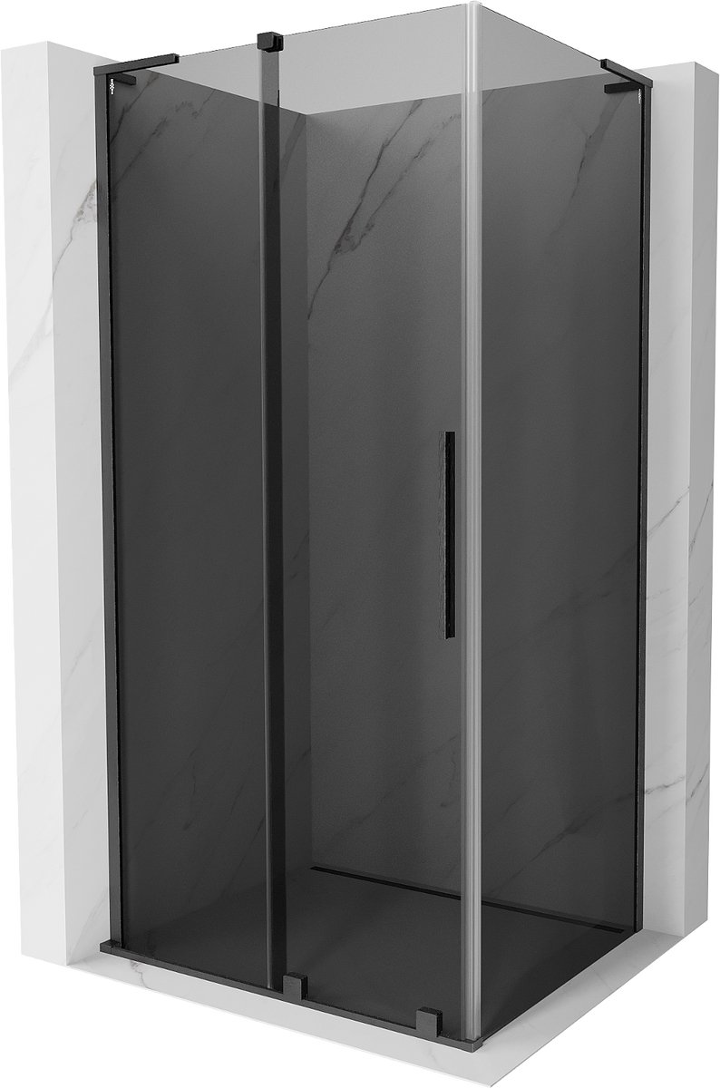 Mexen Velar L douchecabine schuifdeur 100 x 70 , grafiet, geborsteld geweergrijs - 871-100-070-43-66
