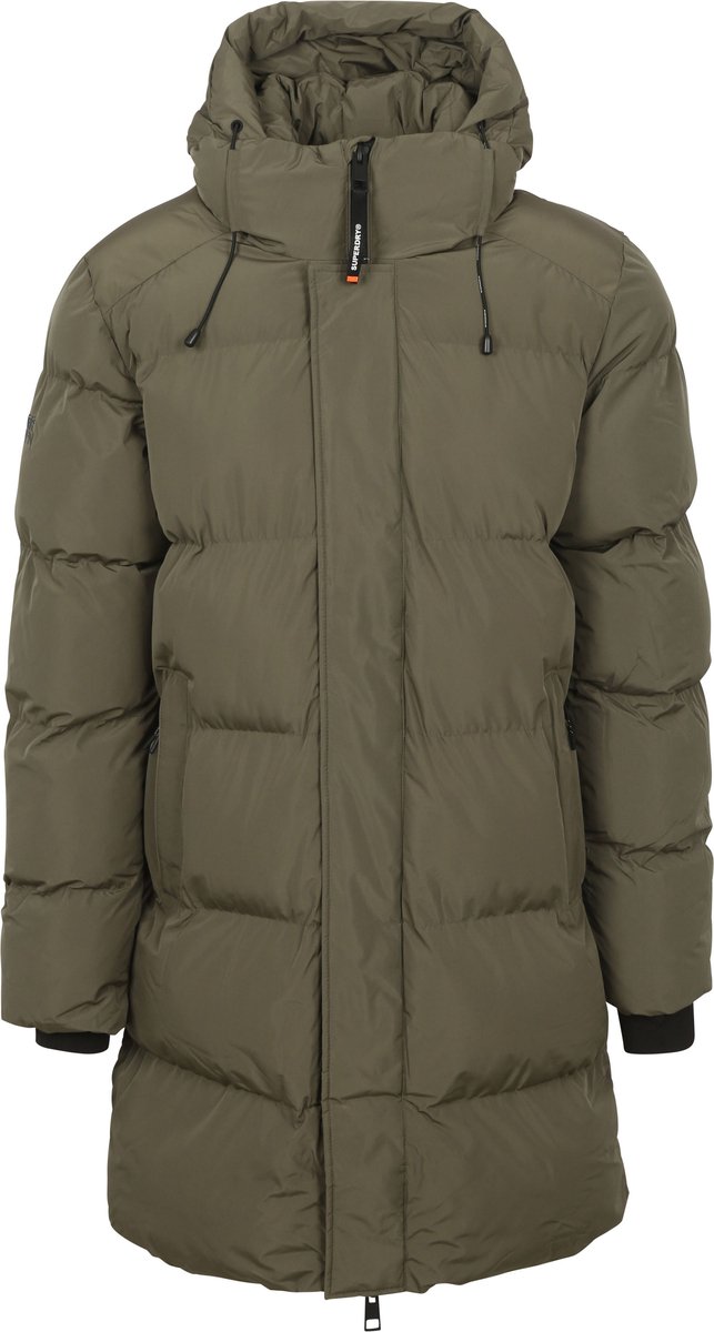 Superdry HOODED SPORTS PUFFER MID JKT Heren Jas 2XL Groen