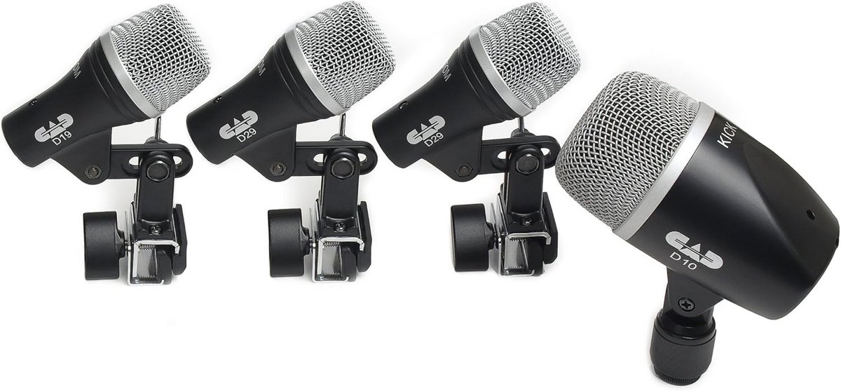 4-delige Drummicrofoon Set voor Drums en Percussie