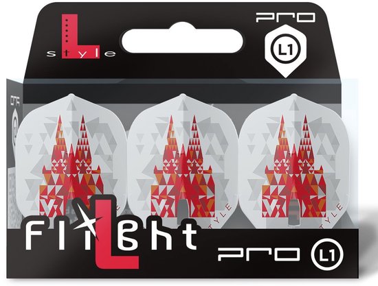 L-Style L1 Pro Florian Hempel V2 White - Dart Flights — afbeelding 2