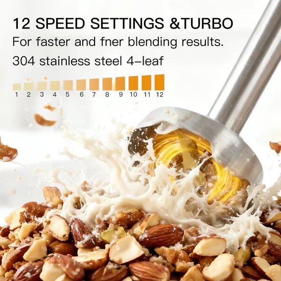 Krachtige Staafmixer Set Zwart 3-in-1 Keukenapparaat — afbeelding 5