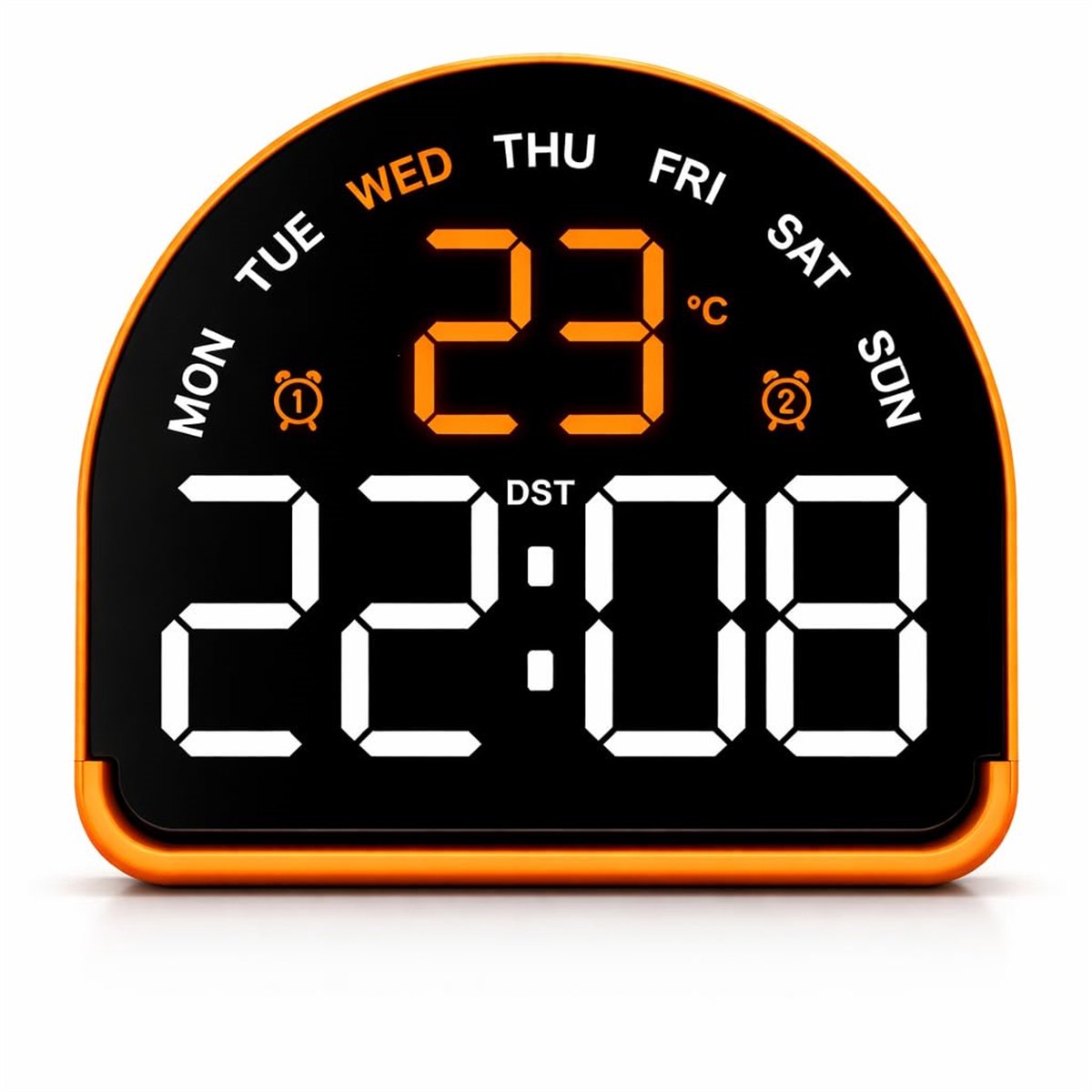 Ynkkvre -Digitale bureauwekker-Binnentemperatuurweergave-LED-wekker-Digitaal display - Multifunctionele elektronische klok - LED-sfeerlichtwekker - Temperatuurweergave - Meerdere alarminstellingen