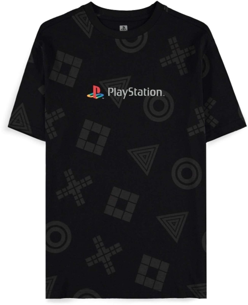 PlayStation - AOP Heren Tshirt - 2XL - Zwart