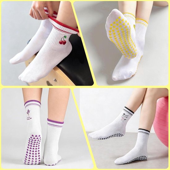 Anti-slip sokken voor pilates en yoga - Comfortabele en grip verbeterende sokken. — afbeelding 3