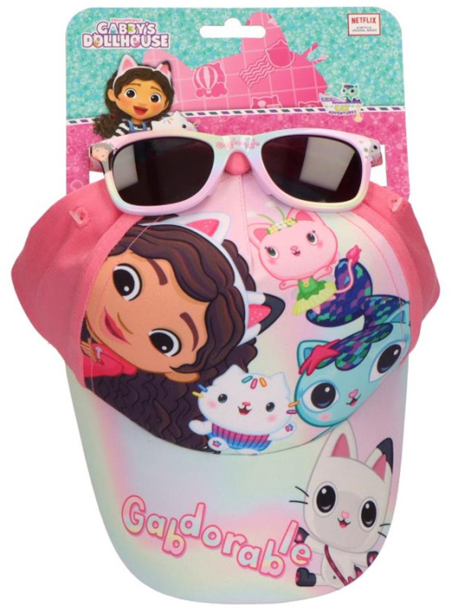 Gabby’s Poppenhuis Pet met Zonnebril – Kinder Pet & Zonnebril Set – Roze – Meisjes