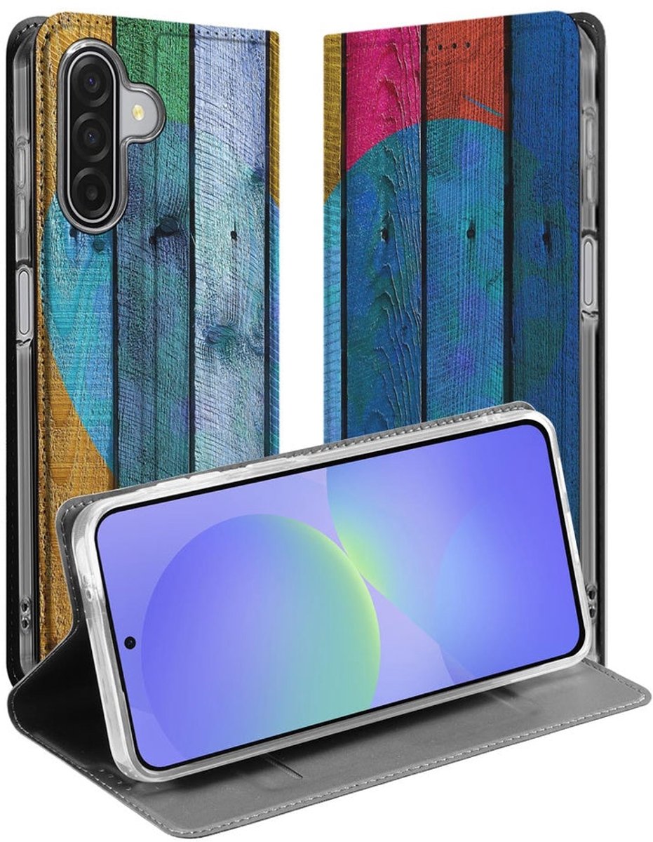 Smart Cover Hoesje Samsung Galaxy A17 Wood Heart