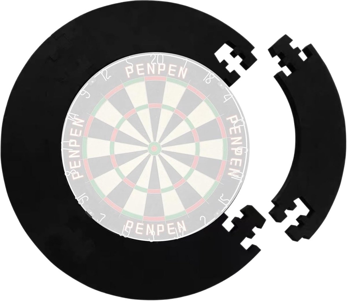 Dart Muurbescherming - Dart Surround Ring - Muur Beschermen - Gevlokt EVA Materiaal - 45 cm Diameter - Zwart