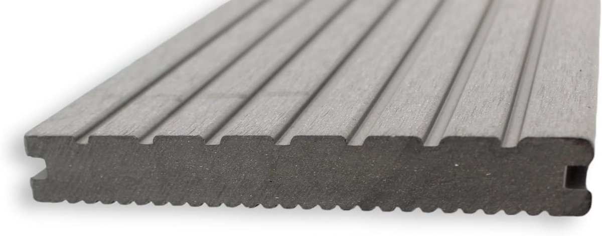 Terrasplanken - WPC planken - Terras aanleggen - Splintervrij en onderhoudsarm - 20x145 mm - Lichtgrijs
