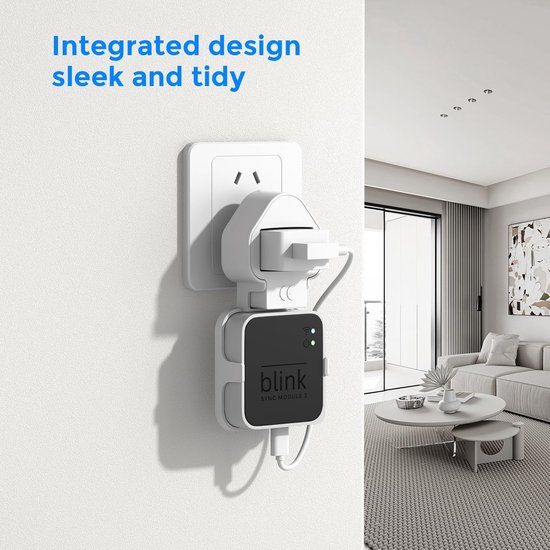 Stopcontact Wandhouder - Stekkerhouder Module - Veiligheid Camera - Boorvrij Montage - Ruimtebesparend Ontwerp - Wit — afbeelding 4