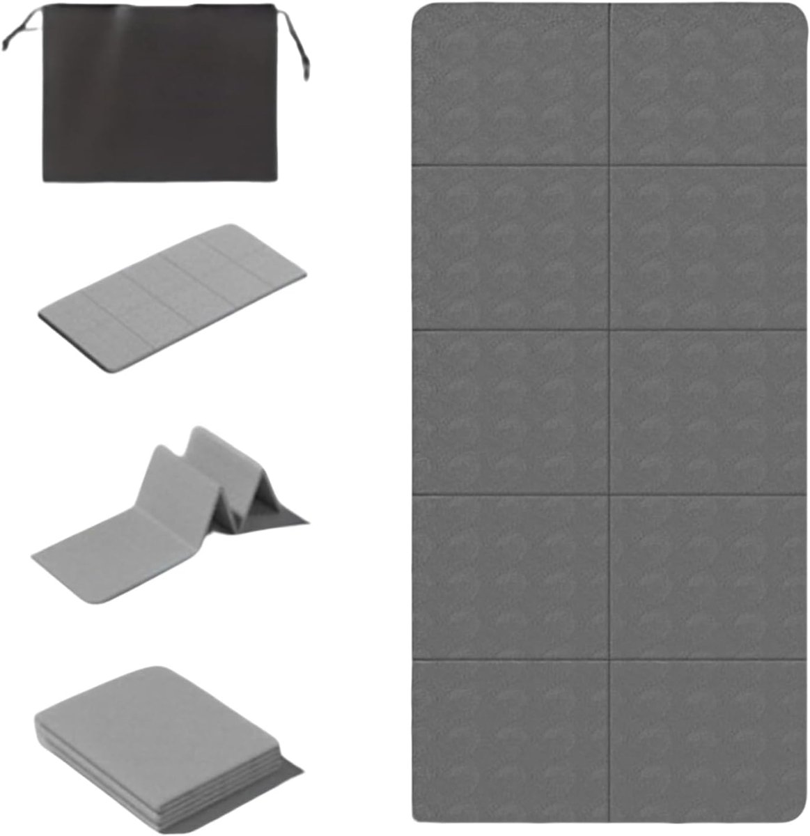 Opvouwbare yogamat — Beschermende mat — Afmetingen: 183 x 61 x 6 cm — Milieuvriendelijk materiaal, antislip vloermat om op te dutten