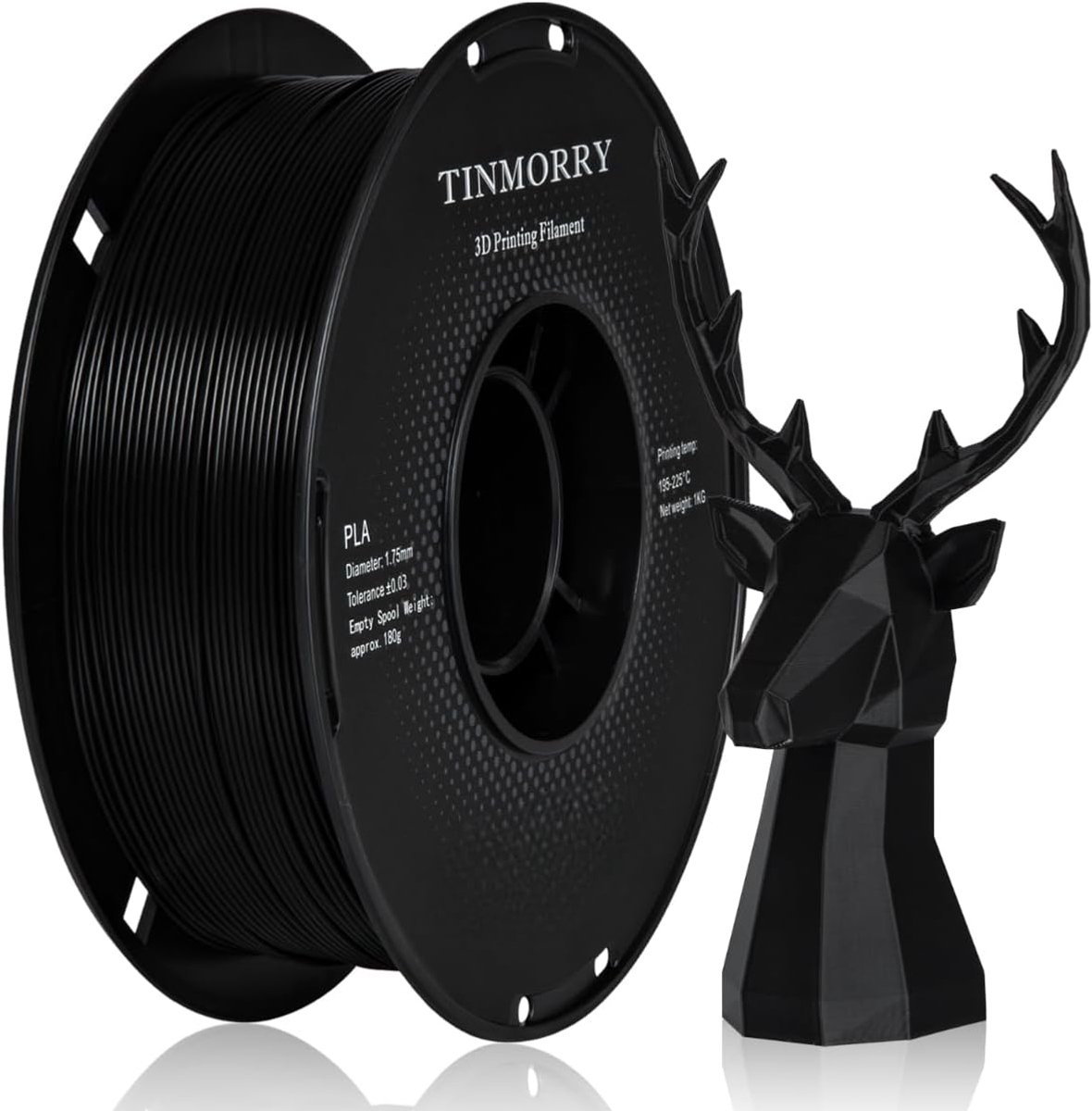 3D Print Filament - PLA Draad - Modelleren Ontwerpen - Constante Diameter - 1.75mm Spoel - Zwart