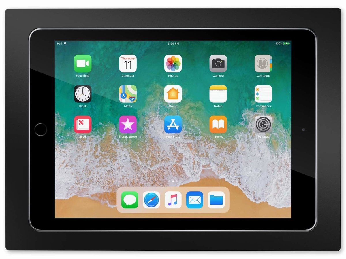 iPad 9.7 inbouw wandhouder Zwart