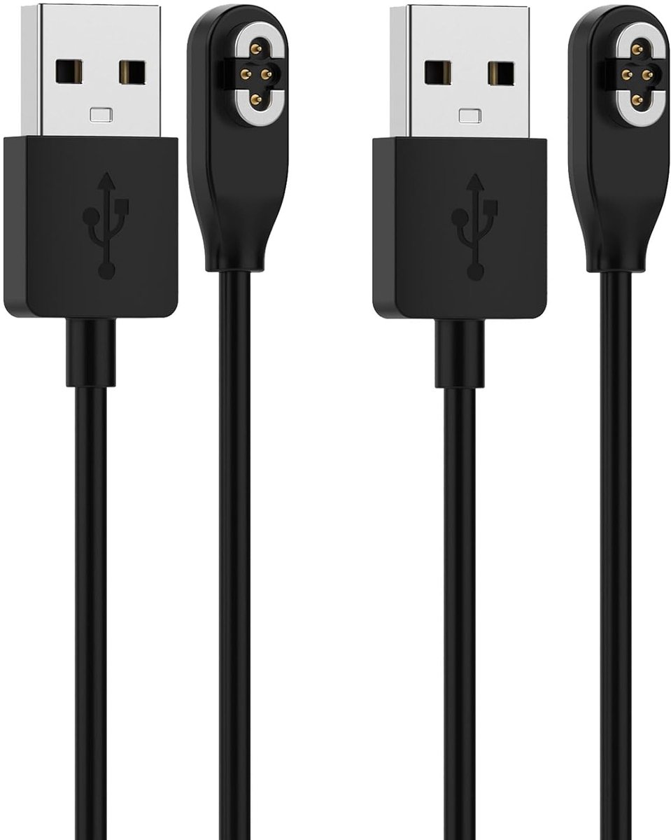 Oplaadkabel - USB Snoer - Sportkoptelefoon - Magnetische Connectie - 100 cm - Zwart