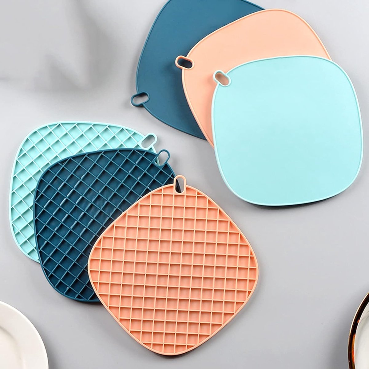 Onderzetters Set - Drank Onderzetters - Bescherming Tafel - Zachte Leerlook - Set van 4