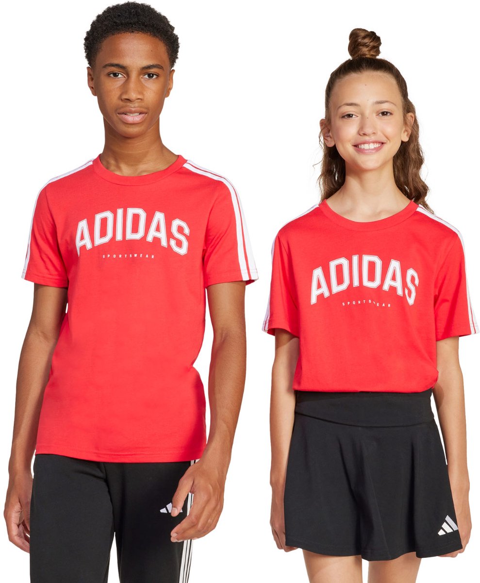 Adidas Codes Collegiate Graphic T-shirt Met Korte Mouwen 13-14 Years Kinderen Pure Ruby