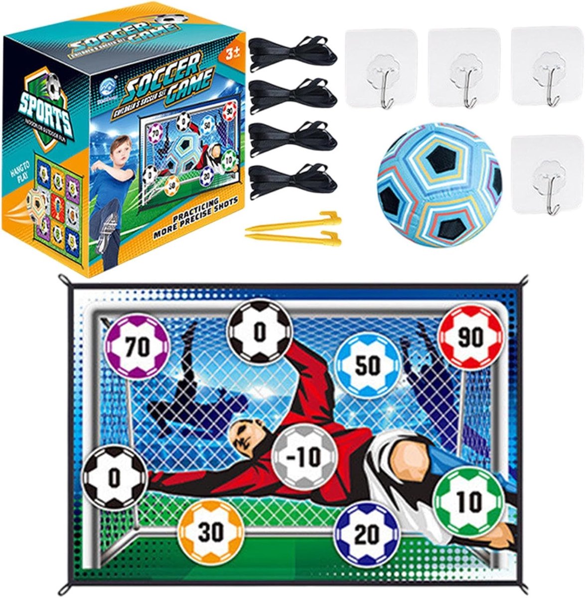 Voetbalspel Set - Kindervoetbal Doel - Binnen Buiten Spelen - Inclusief Bal Doel - 506 gram