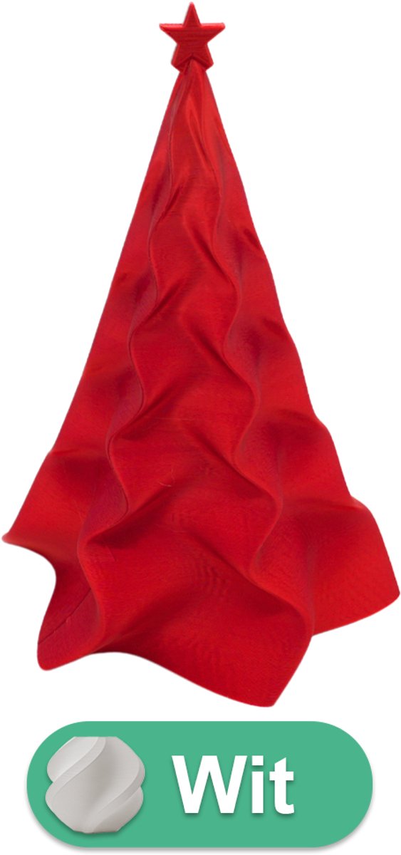 Organische kerstboom – Decoratief object - Ivoor Wit - 3d geprinte object – Winter woondecoratie – 15CM