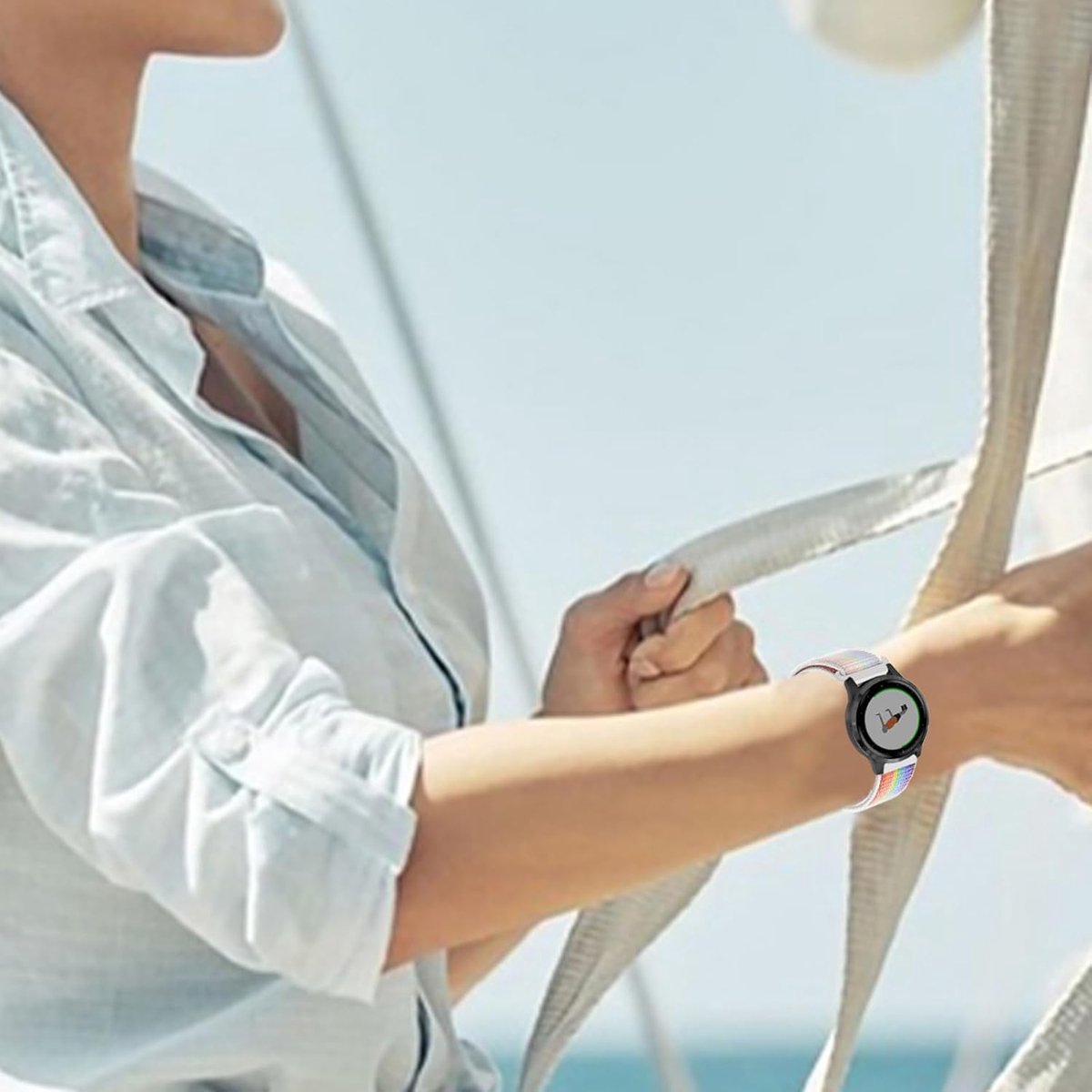 Nylon Horlogeband - Smartwatch Band - Dagelijks Gebruik - Universele Pasvorm - 18 20 22mm
