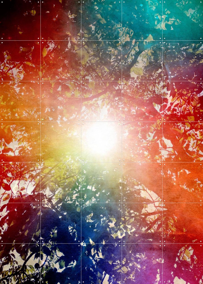 IXXI Sunshine, Angelo Cerantola - 100 x 140 cm - Gratis ophangtool - Grote wanddecoratie en posters - Gemengde Technieken, Modern, Kleurrijk