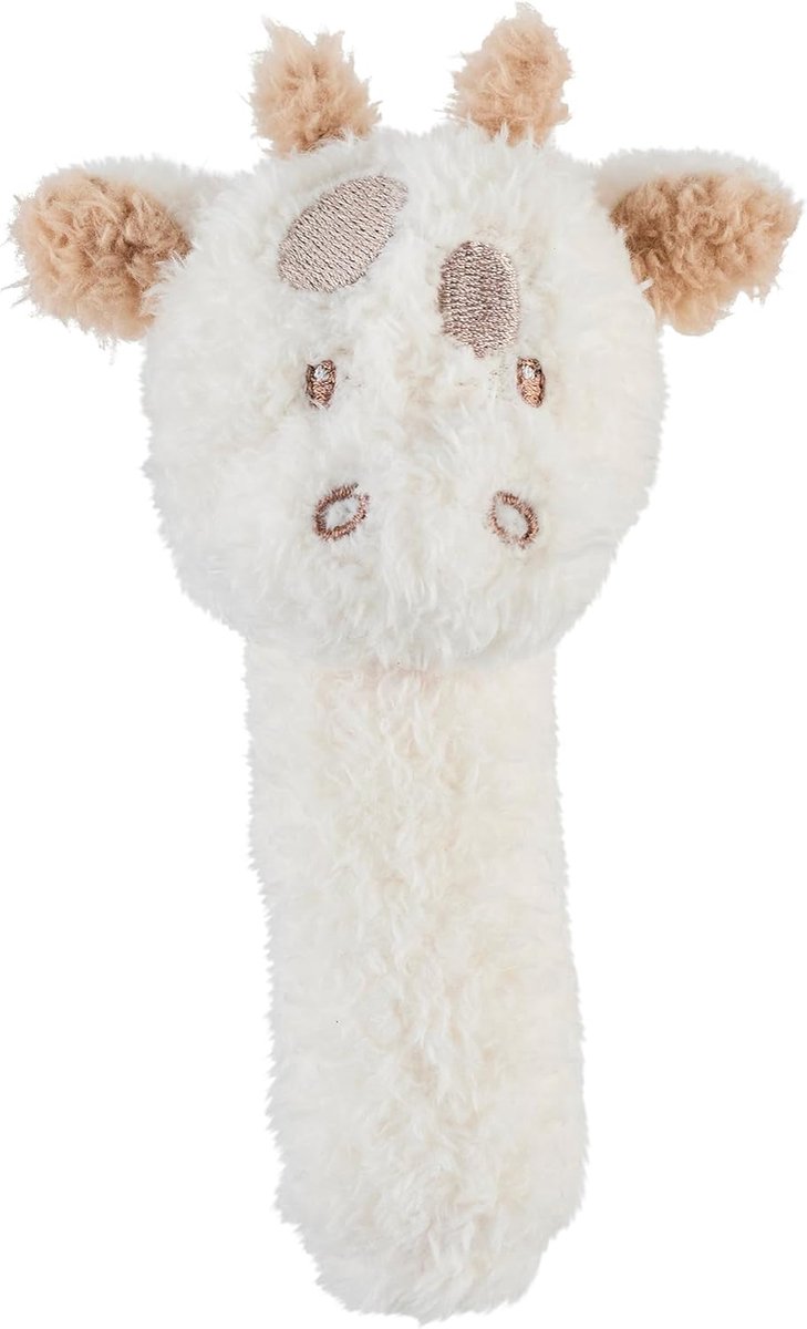 Knuffel Giraf Teddy - Zacht Speelgoed - Verzamelen - Machinewasbaar - 14 cm - Ecru
