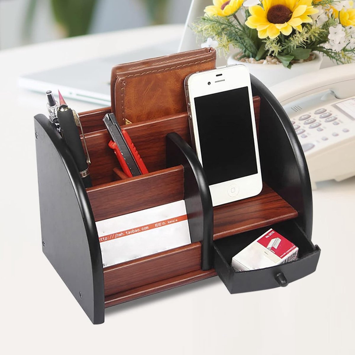 Bureau Organizer - Pennenbak Lade - Bureau Opruimen - 5 Vakken Inclusief - 20 x 11.8 x 13.5 cm