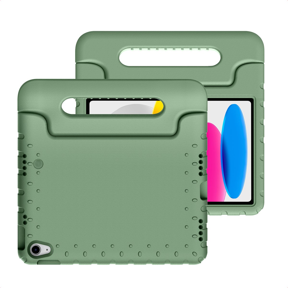 Xunylyee Kids Case voor iPad A16 11e/ 10e Generatie (Release 2025/2022), Full-Body Druppelbeveiliging Case met Screen Protector Eva Schokbestendige Handgreep, Rood