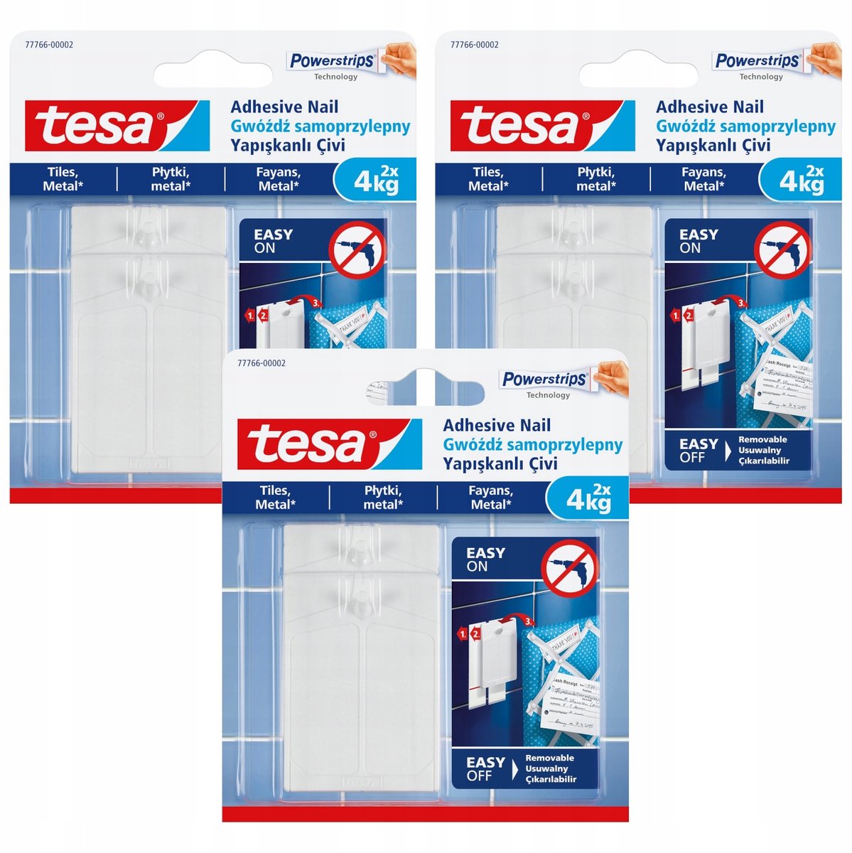 Tesa - Zelfklevende Nagel - 4kg - Voor Tegels en Metaal