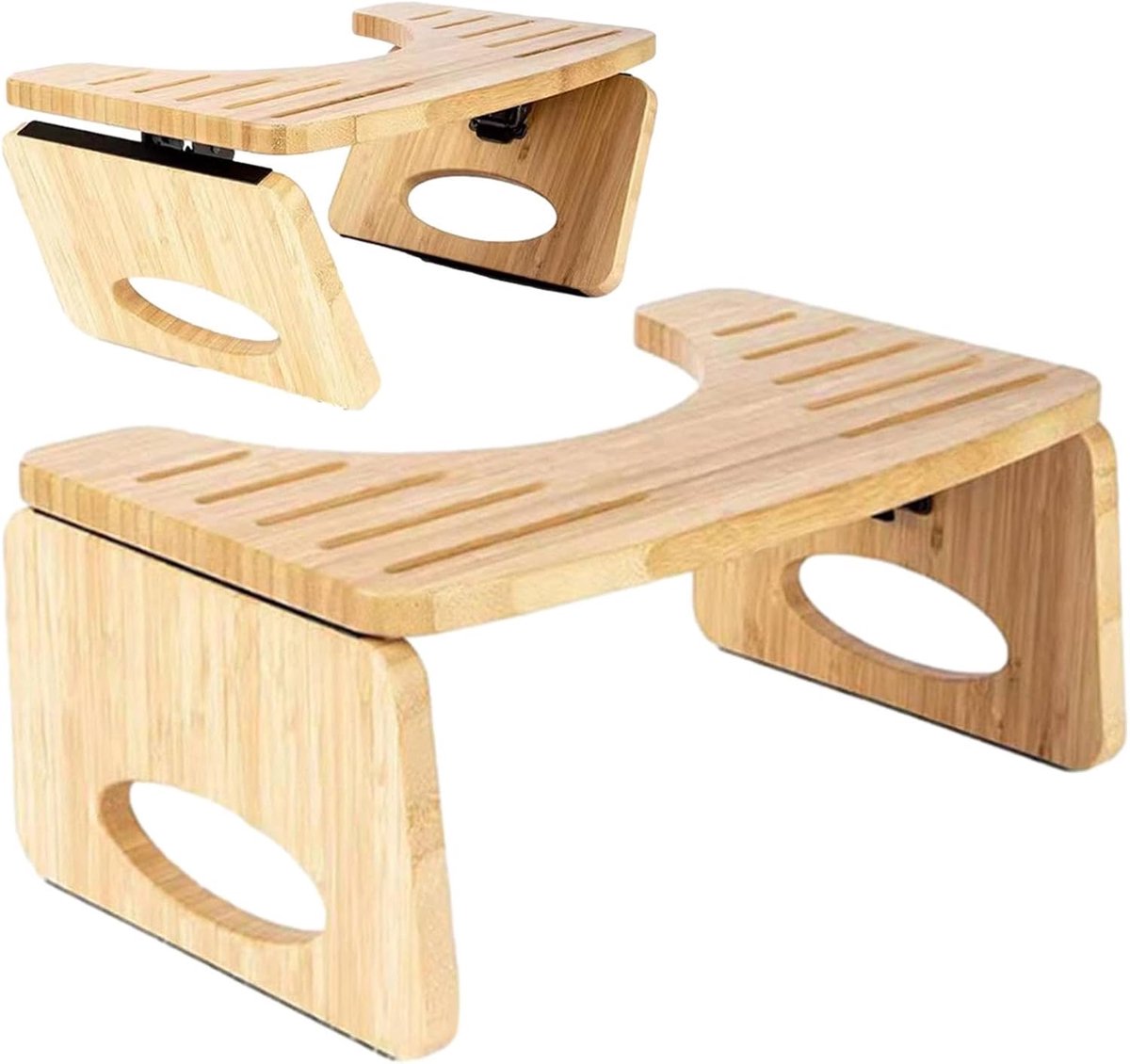 Opvouwbare Badkamerkruk - Toilet Voetenbank - Stoelgang Verbeteren - Ergonomisch Kantelontwerp - 43 x 17 x 28 cm - Meerkleurig