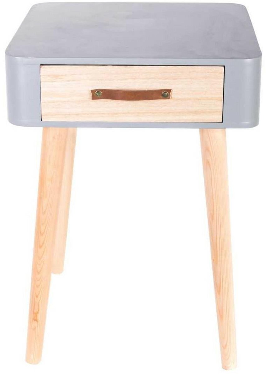 HowHomely Eve Serie - Grijze Nachtkastje - Skandinaafse Stijl - Skinsluitend Skíćernā Handgreep Grijs;Houtkleur