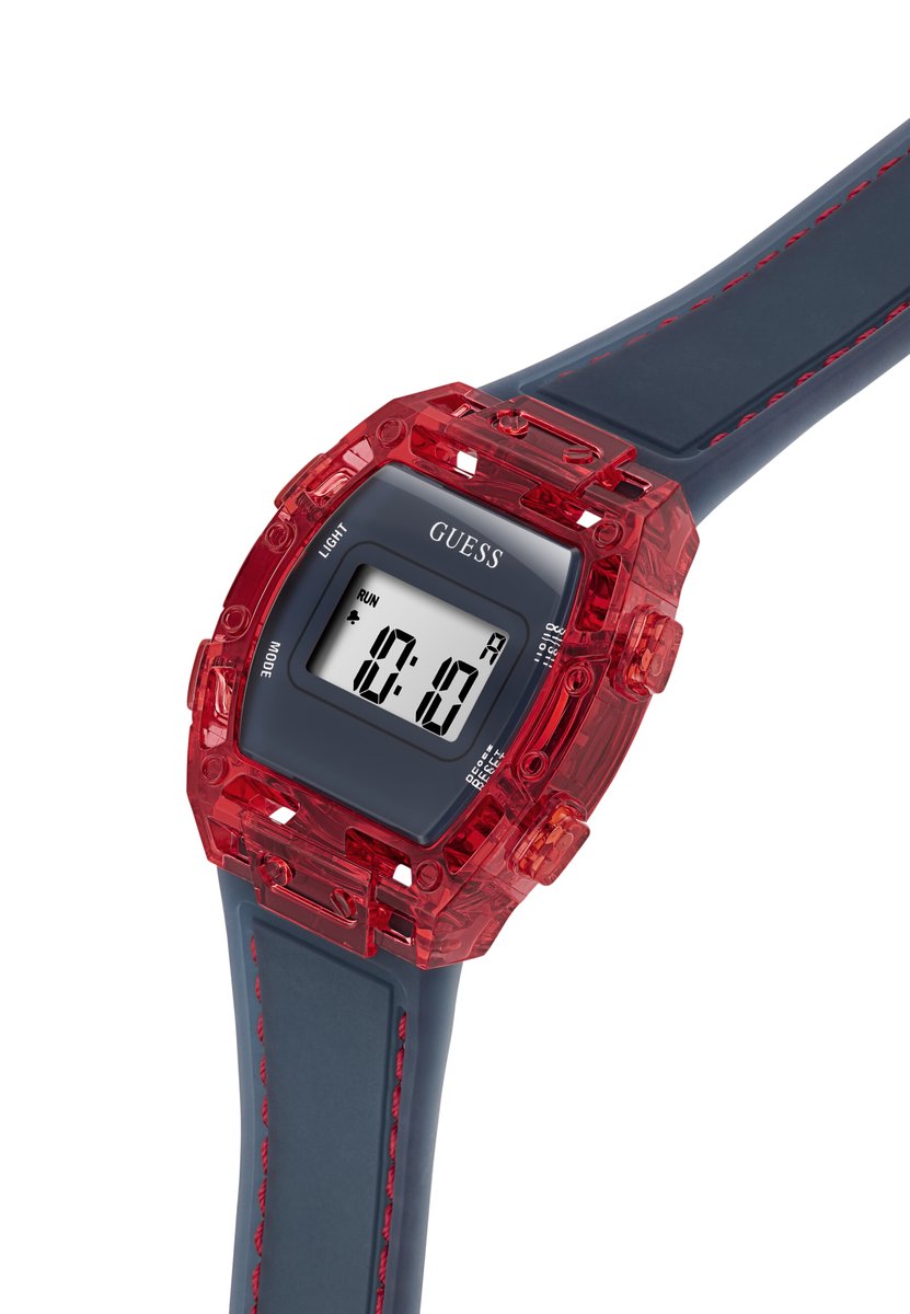 Guess Phineas Quartz Analoog Horloge Marine Doos: 100% Bio-Based Nylon | Armband: 100% Siliconen 31 mm GK0013G1, GK0013G3