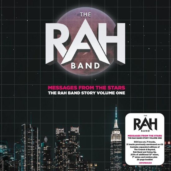 CD boxset 'Messages from the Stars' van The Rah Band, met 71 tracks en een booklet.