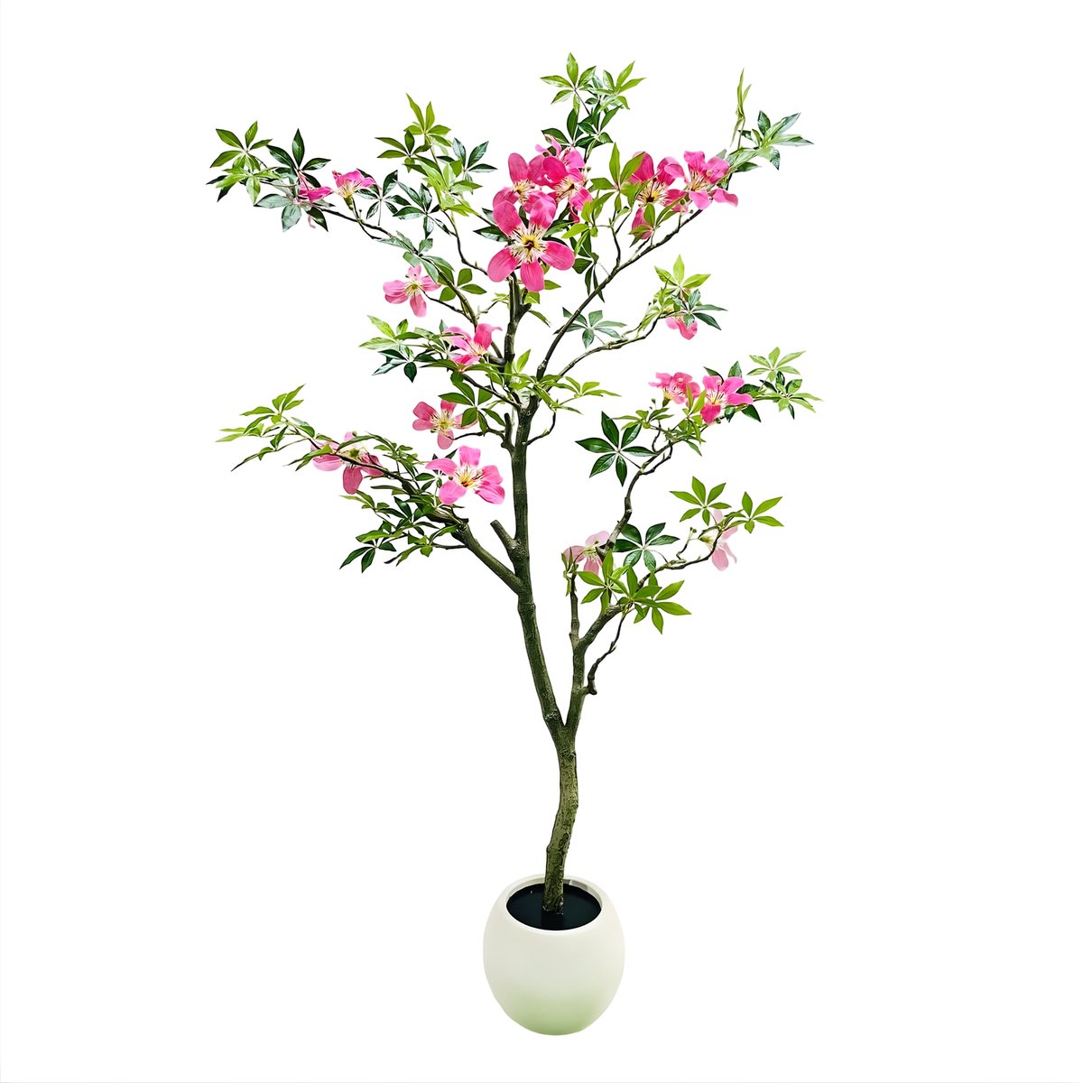 Kunstmatige Magnoliaboom - Voor Binnen & Buitenveranda - Decoratieve Kunstplant - Roze Blo