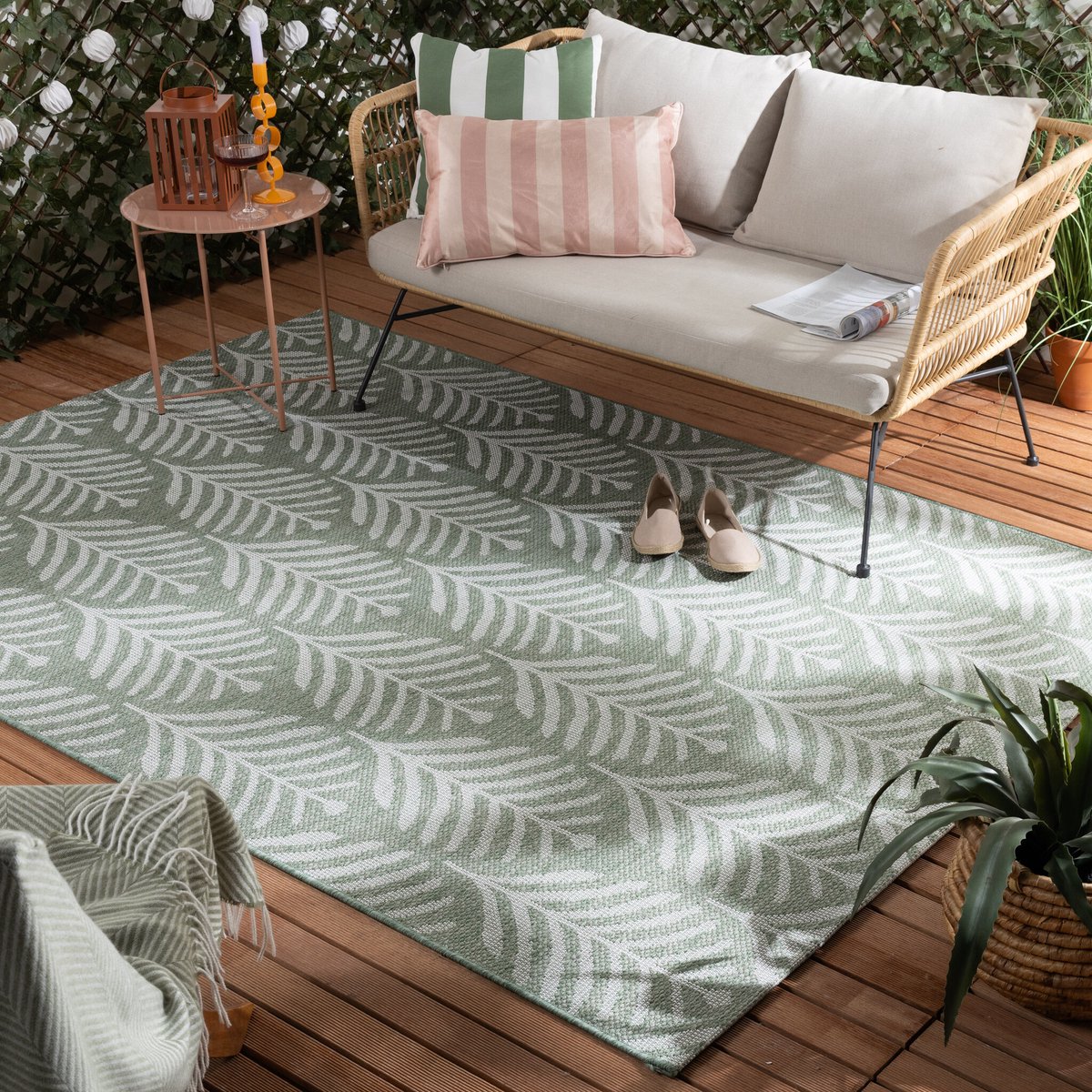 Fraai Buitenkleed - Summer Leaves Groen - 120x170cm