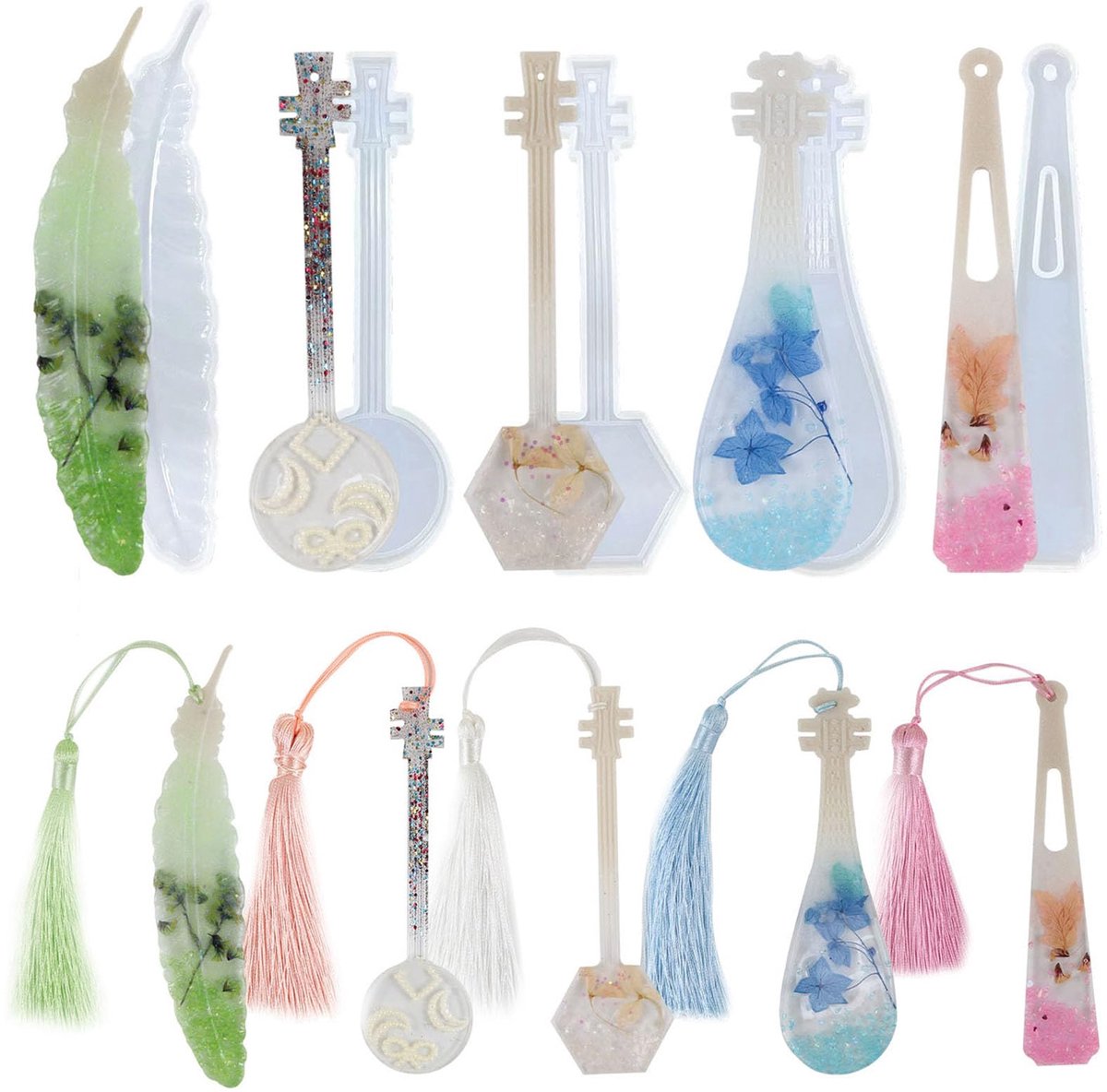 Siliconen Mallen - 23 Stuks Bladwijzers van Muziekinstrumenten - Perfect voor Doe-Het-Zelf Knutselen