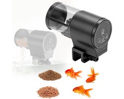 Aquarium Voederautomaat - Visvoer Dispenser - Automatisch Voeren - Instelbare Porties - 100 ml Capaciteit - Zwart