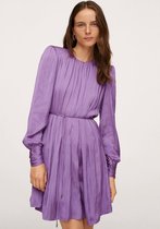 Mango Jurk Satijnen Jurk Met Ceintuur 17009089 61 Dames Maat - 44