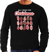 All I want for Christmas pussy / vaginas foute Kerst sweater - zwart - heren - Kerst trui / Kerst outfit / Kersttrui L