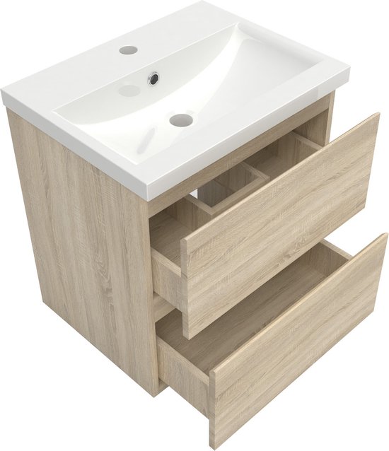 Meuble sous vasque avec meuble bas 50 cm Meuble de salle de bain avec vasque  WC... | bol