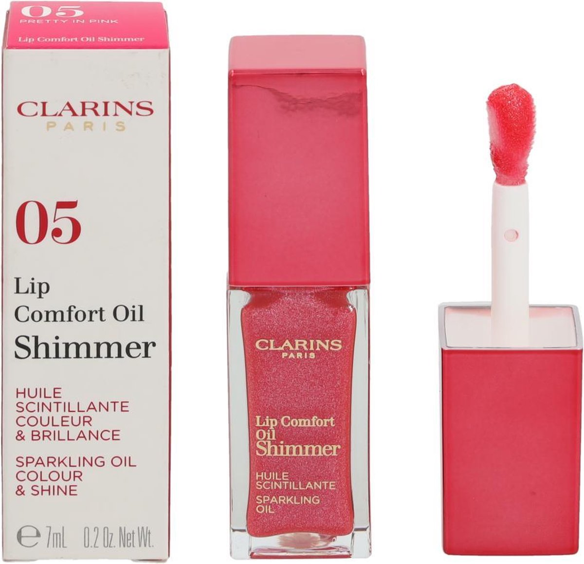 CLARINS Lip Comfort Huile Scintillante 05 Pretty In Pink – Mini 1,5 Ml Neuf