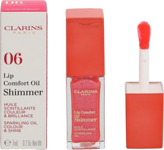 Clarins Lip Comfort Oil Shimmer brillant à lèvres 7 ml 06 Pop Coral |  bol.com