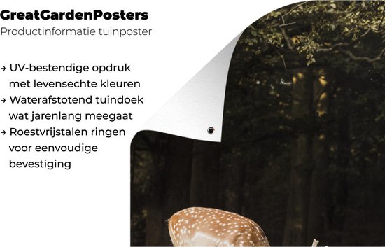 Décoration murale exterieur Cerf au pâturage - 120x160 cm