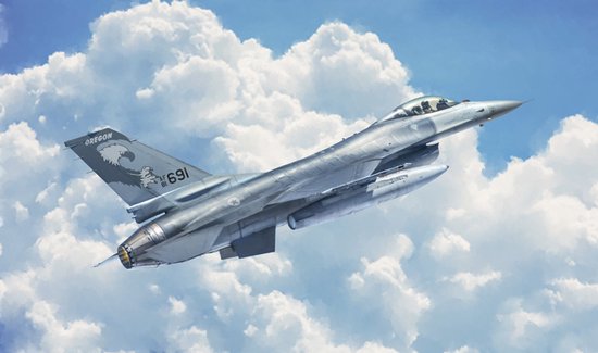 Italeri Modelbouwpakket Vliegtuigen - 2786 F-16 A Fighting Falcon with NL Decals Plastic - 1:48 - Modelbouw