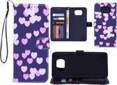 Bookcase Geschikt voor: Motorola Moto G9 Play hoesje met print - Hearts